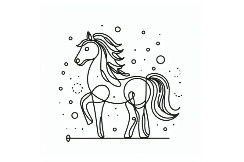 hand-drawn-horse-icon-one-line-art-stylized-continuous-outline-with-ab