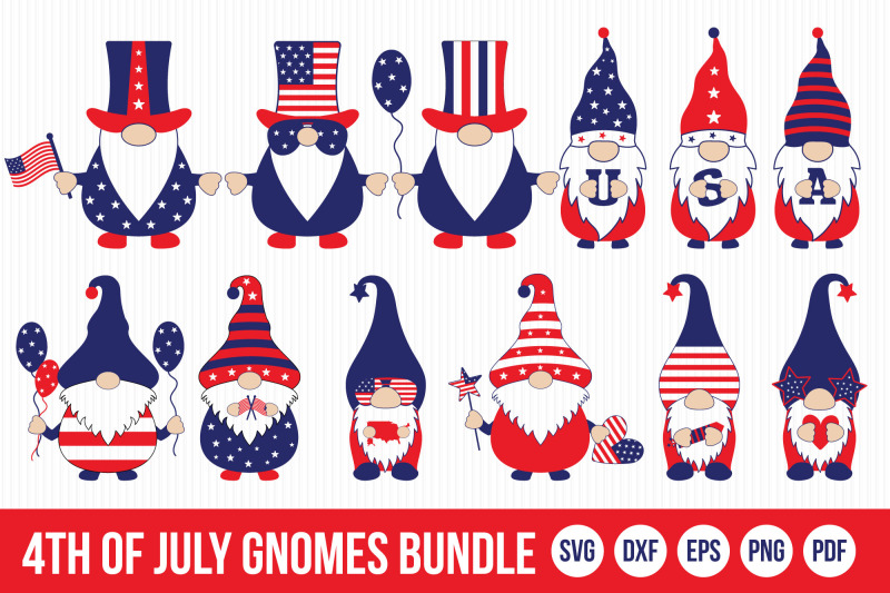 4th-of-july-gnomes-svg-bundle