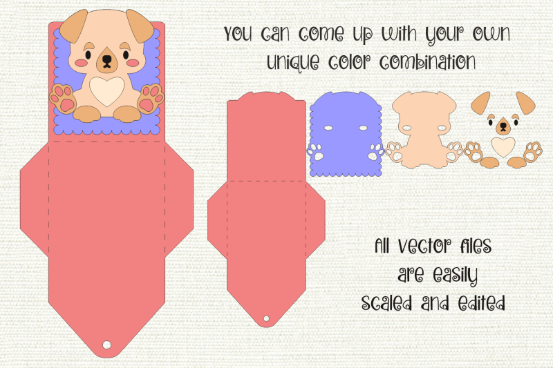 labrador-retriever-gift-card-holder-paper-craft-template