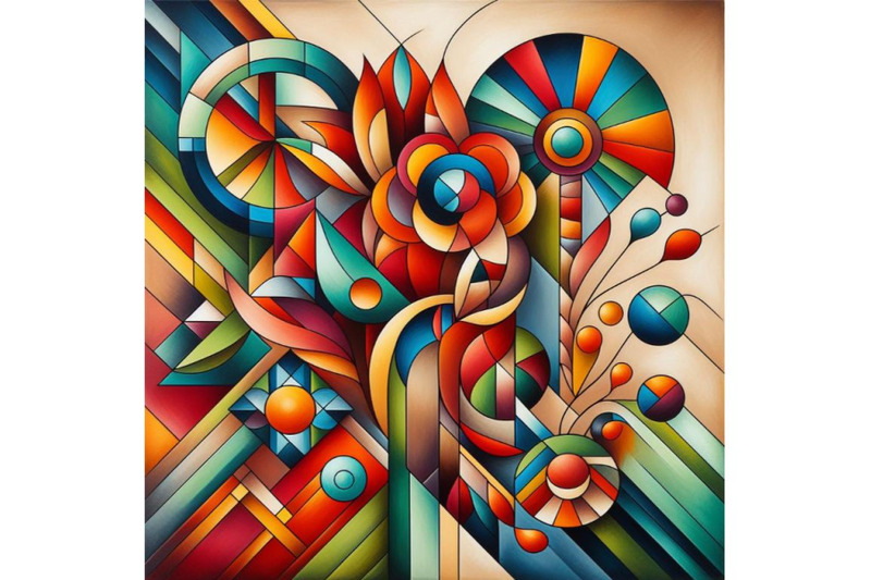 sets-of-8-geometric-painting-in-flower-and-plant