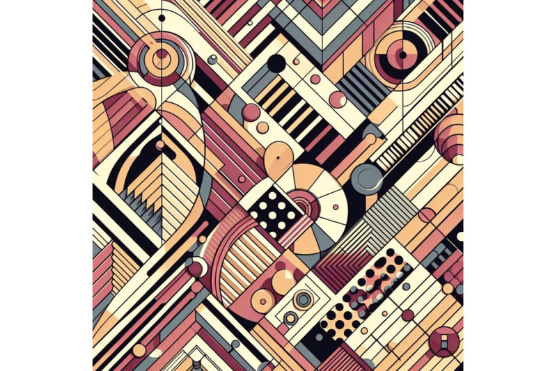 sets-of-8-abstract-illustration-with-art-deco-geometric-shapes