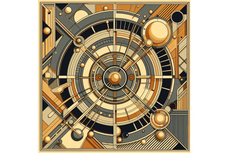 sets-of-8-abstract-illustration-with-art-deco-geometric-shapes