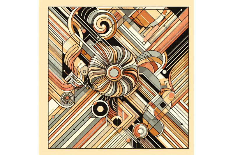 sets-of-8-abstract-illustration-with-art-deco-geometric-shapes