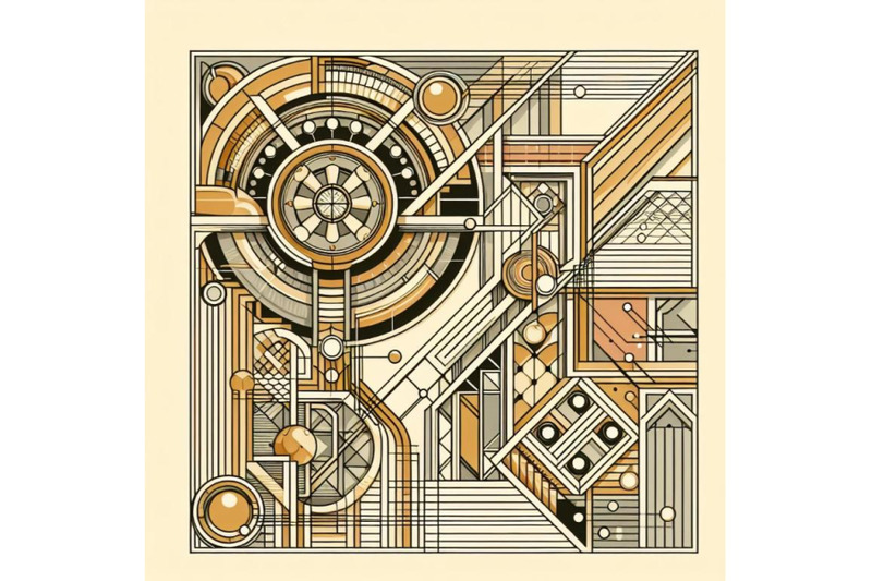 sets-of-8-abstract-illustration-with-art-deco-geometric-shapes