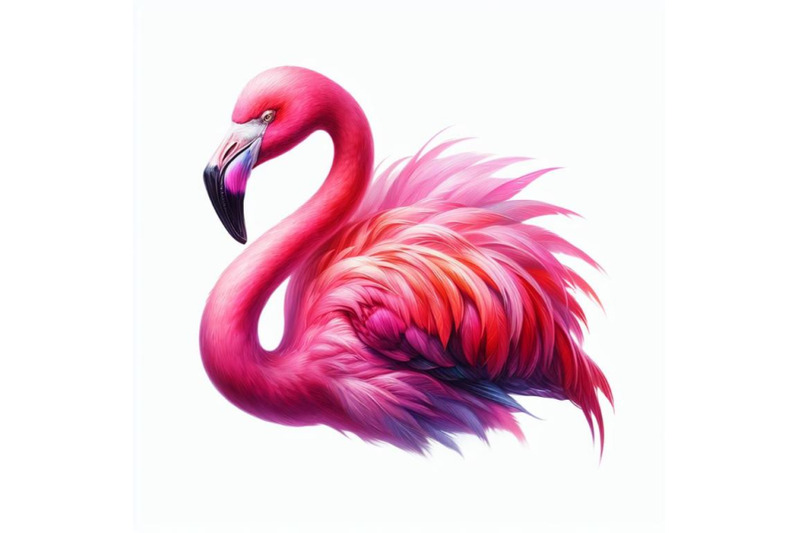 sets-of-8-exotic-flamingo-bird-isolated