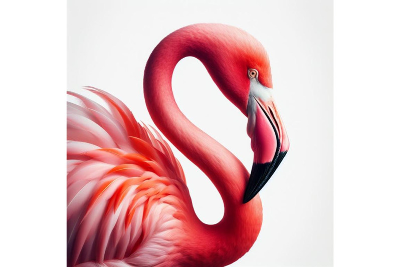 sets-of-8-exotic-flamingo-bird-isolated