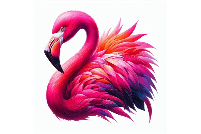 sets-of-8-exotic-flamingo-bird-isolated