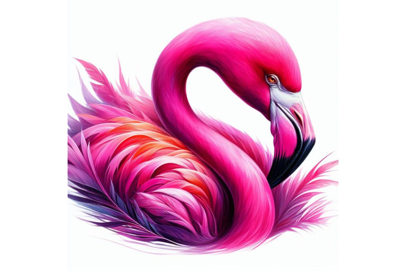 sets-of-8-exotic-flamingo-bird-isolated