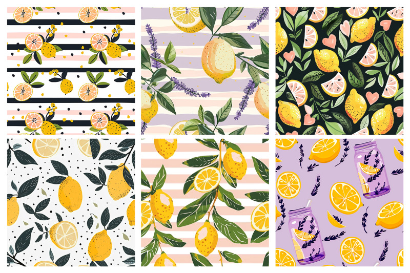 lovely-lemons-seamless-patterns