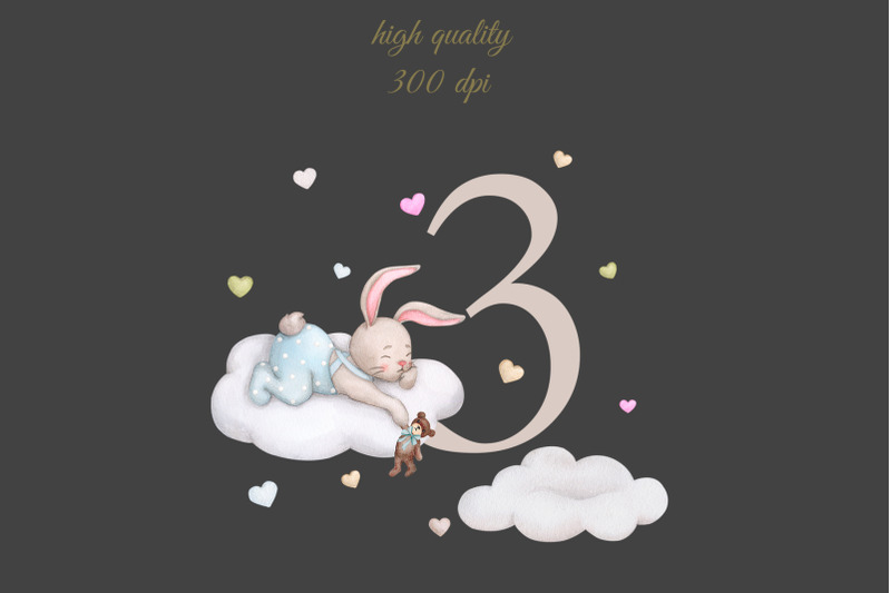 baby-milestone-card-watercolor-3-months