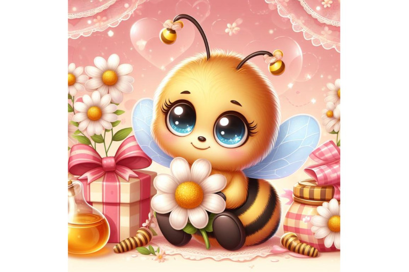 sets-of-8-cute-baby-honey-bee-with-flower