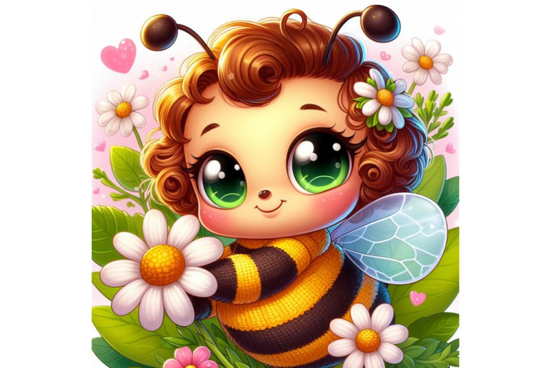 sets-of-8-cute-baby-honey-bee-holding-flower