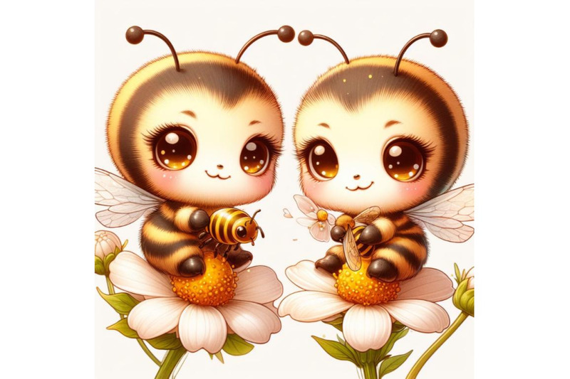 sets-of-8-cute-baby-honey-bee-holding-flower