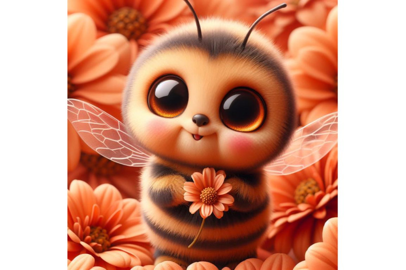 sets-of-8-cute-baby-honey-bee-holding-flower