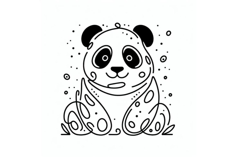 hand-drawn-panda-icon-one-line-art-stylized-continuous-outline