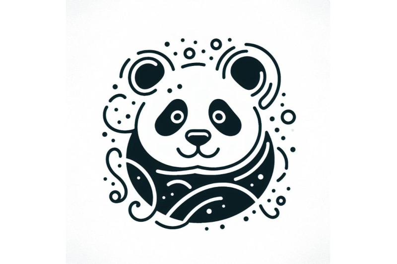 hand-drawn-panda-icon-one-line-art-stylized-continuous-outline
