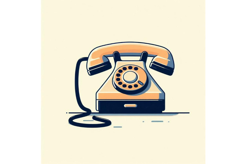 minimal-art-vintage-abstract-telephone-on-white-background