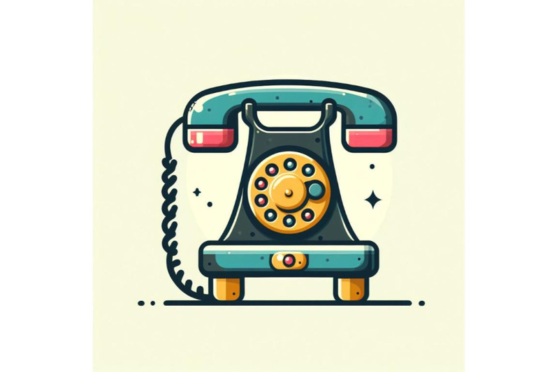 minimal-art-vintage-abstract-telephone-on-white-background