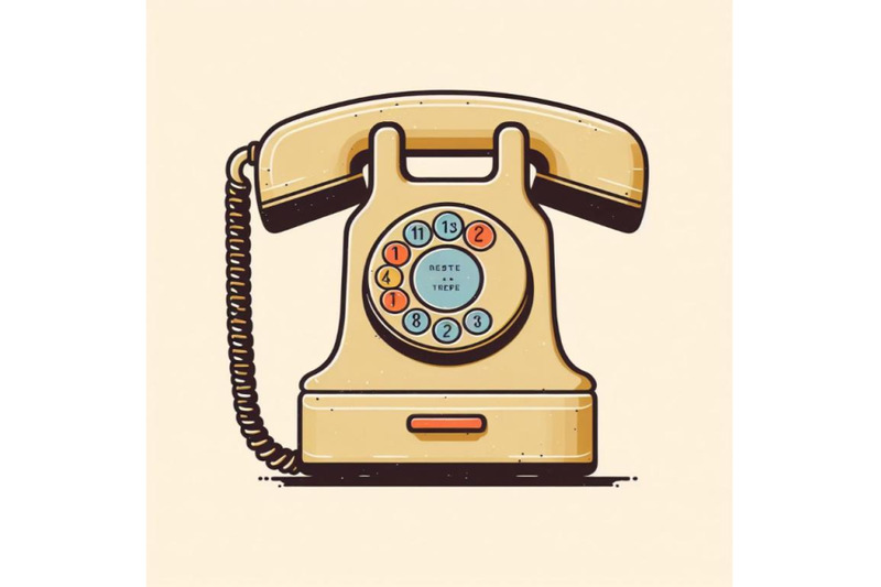 minimal-art-vintage-abstract-telephone-on-white-background