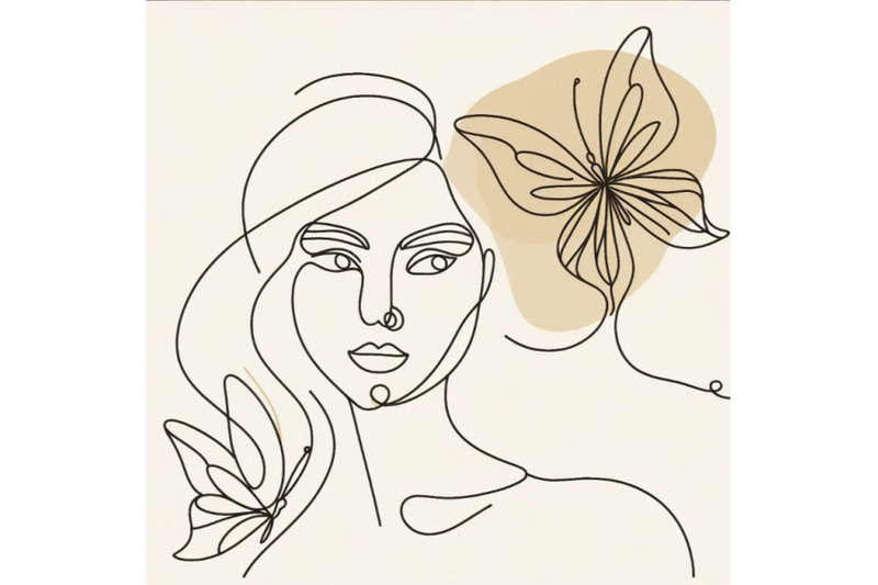 one-single-line-drawing-woman-with-butterfly-line-art