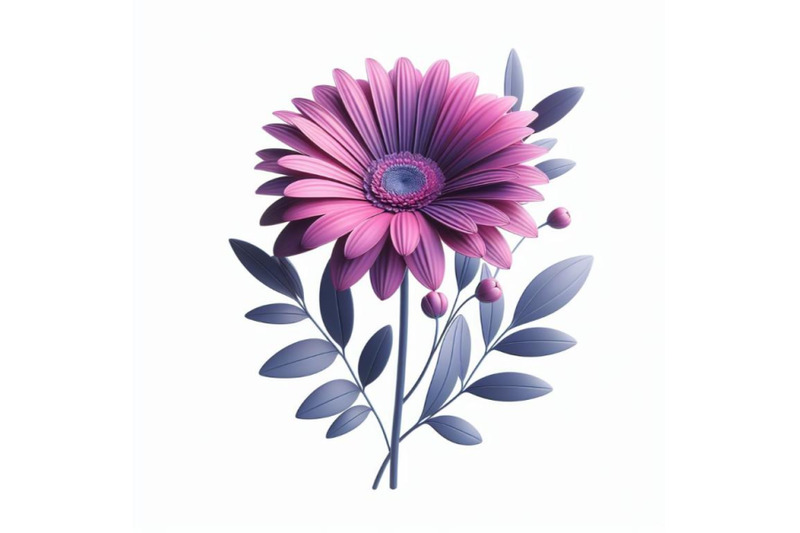 purple-gerbera-flower-isolated-on-white-background-trendy-fashion-sty