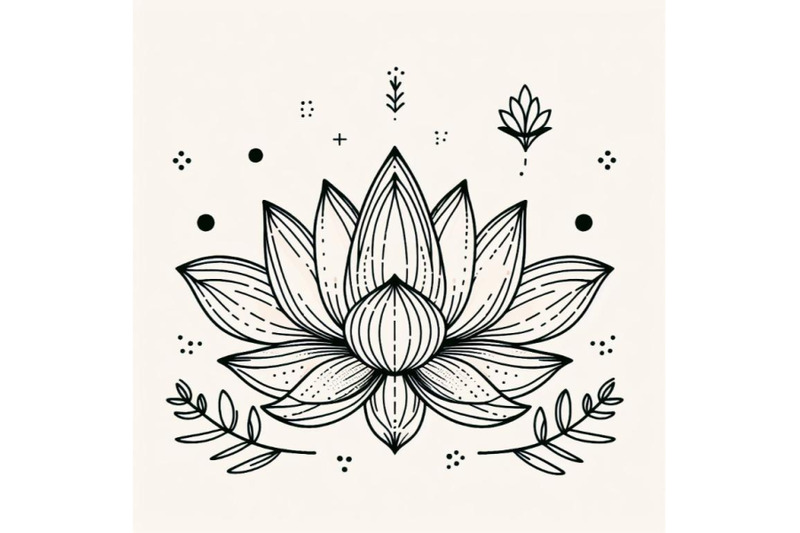 trendy-lotus-line-art-vector-minimal-drawing-cute-flower