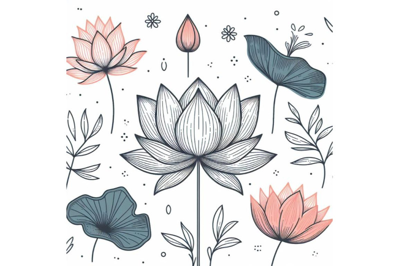 trendy-lotus-line-art-vector-minimal-drawing-cute-flower