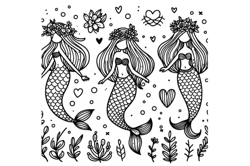 trendy-mermaid-line-art-vector-minimal-drawing-cute-flower