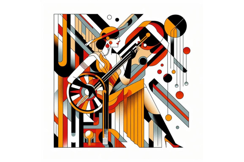 abstract-illustration-with-art-deco-geometric-shapes-a-woman