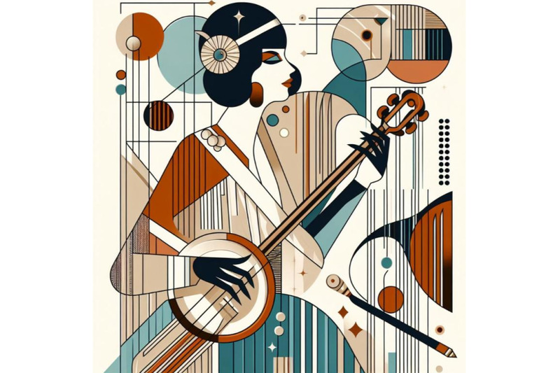 abstract-illustration-with-art-deco-geometric-shapes-a-woman