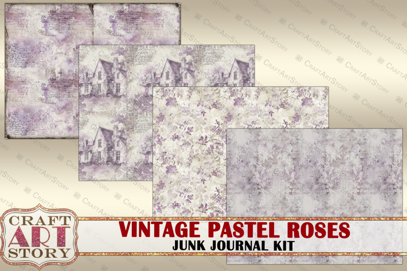 vintage-pastel-roses-junk-journal-kit-scrapbook-printables
