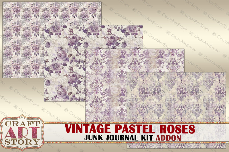vintage-pastel-roses-junk-journal-kit-addon-scrapbook