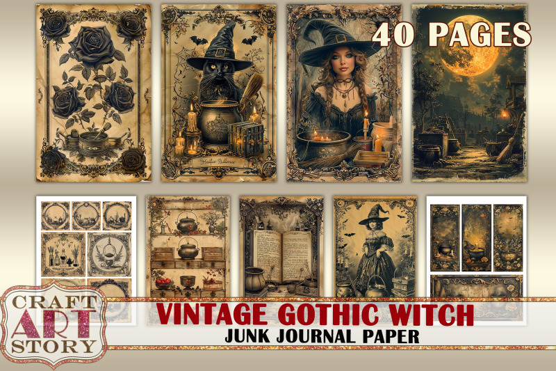 vintage-gothic-witch-junk-journal-paper-scrapbook-printables