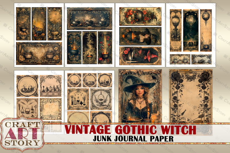 vintage-gothic-witch-junk-journal-paper-scrapbook-printables