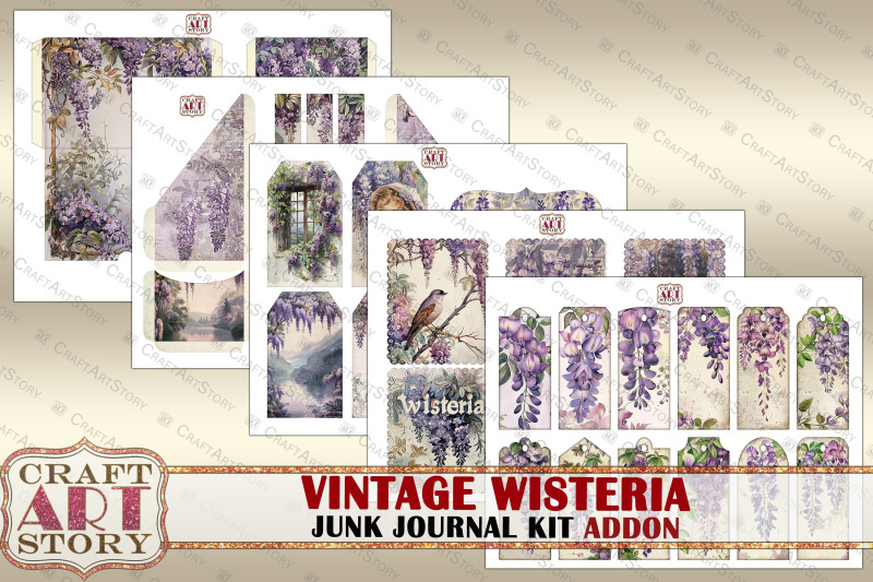 vintage-wisteria-junk-journal-kit-addon-scrapbook-printables