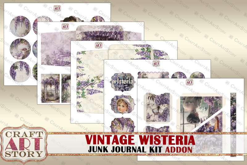 vintage-wisteria-junk-journal-kit-addon-scrapbook-printables