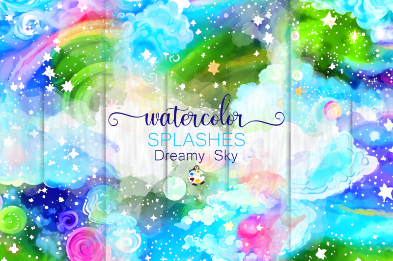 dreamy-sky-splashes-set-2-watercolor-texture-elements