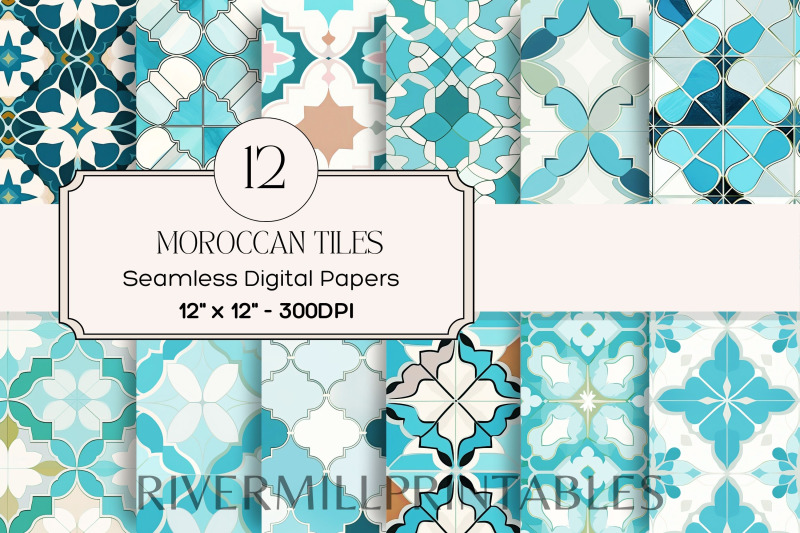 seamless-moroccan-tiles-digital-paper-pack