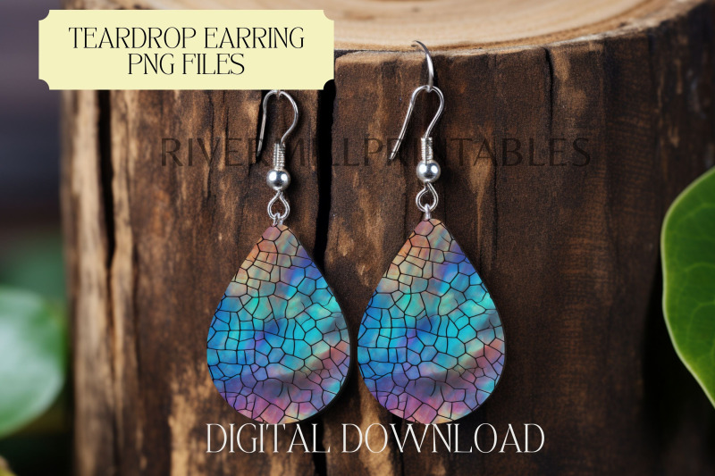 iridescent-teardrop-sublimation-earring-png