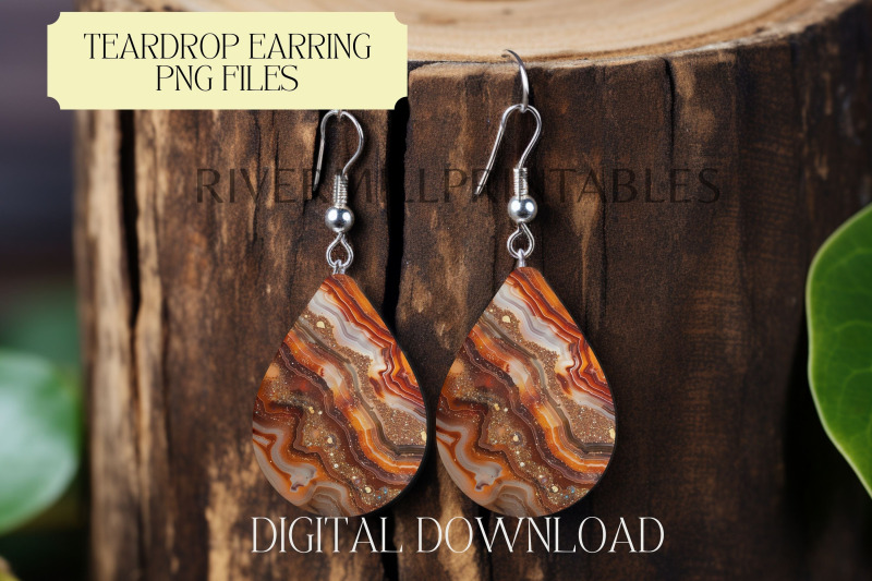 copper-agate-teardrop-sublimation-earring-png