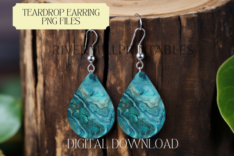 blue-agate-teardrop-sublimation-earring-png