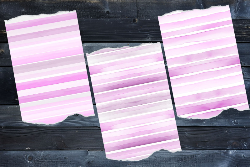 violet-seamless-watercolor-stripes-digital-paper-pack