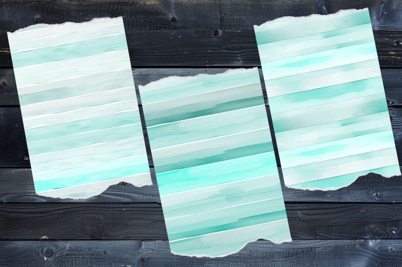 mint-green-seamless-watercolor-stripes-digital-paper-pack