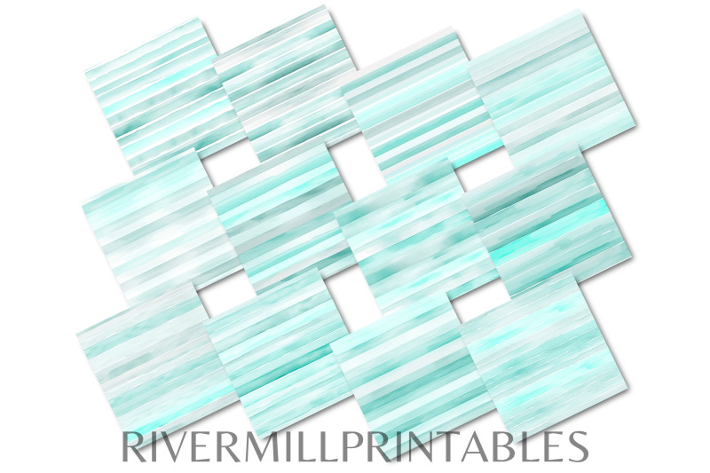 mint-green-seamless-watercolor-stripes-digital-paper-pack