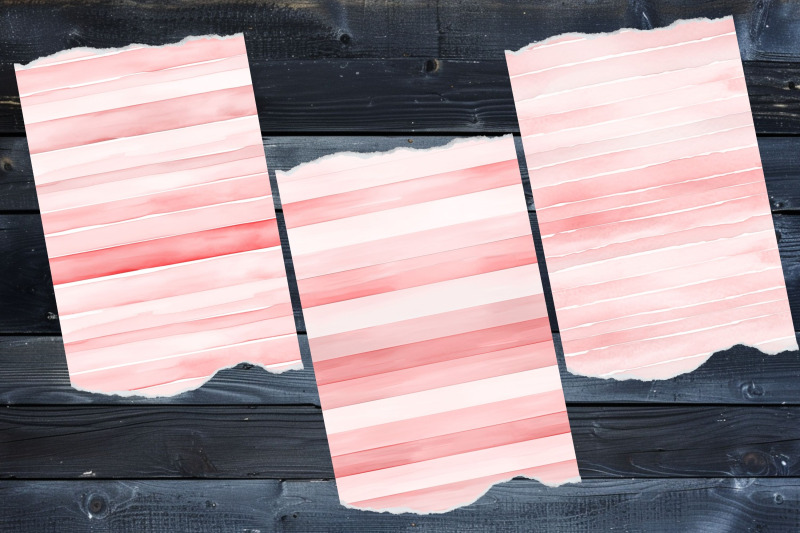 pink-seamless-watercolor-stripes-digital-paper-pack