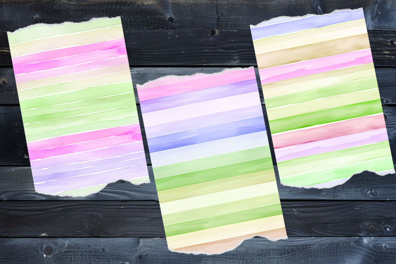 seamless-watercolor-stripes-digital-paper-pack