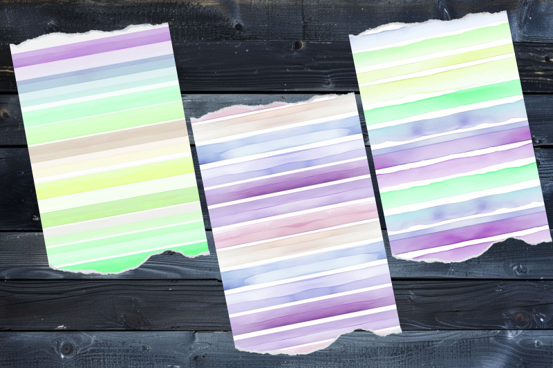 lavender-amp-mint-seamless-watercolor-stripes-digital-paper-pack