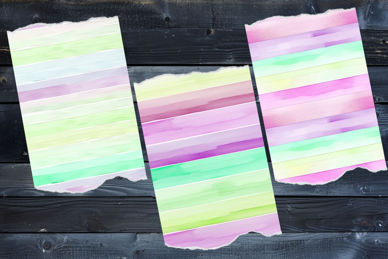 lavender-amp-mint-seamless-watercolor-stripes-digital-paper-pack