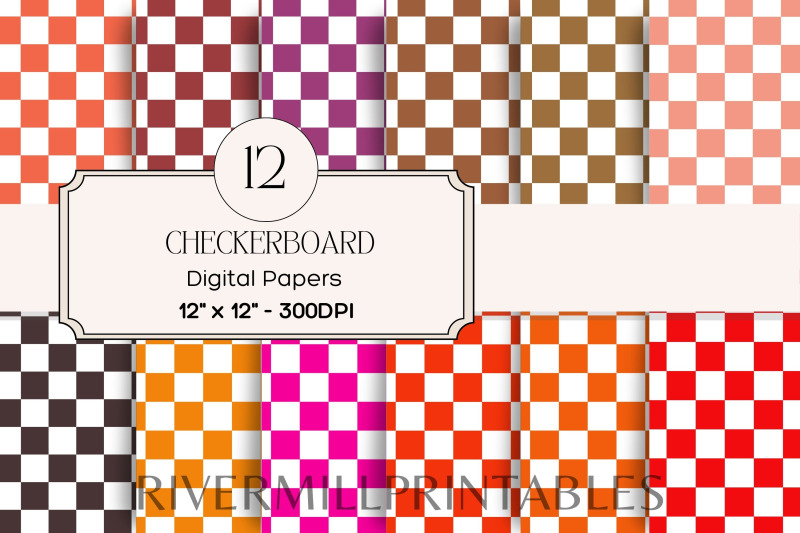 checkerboard-background-digital-paper-pack