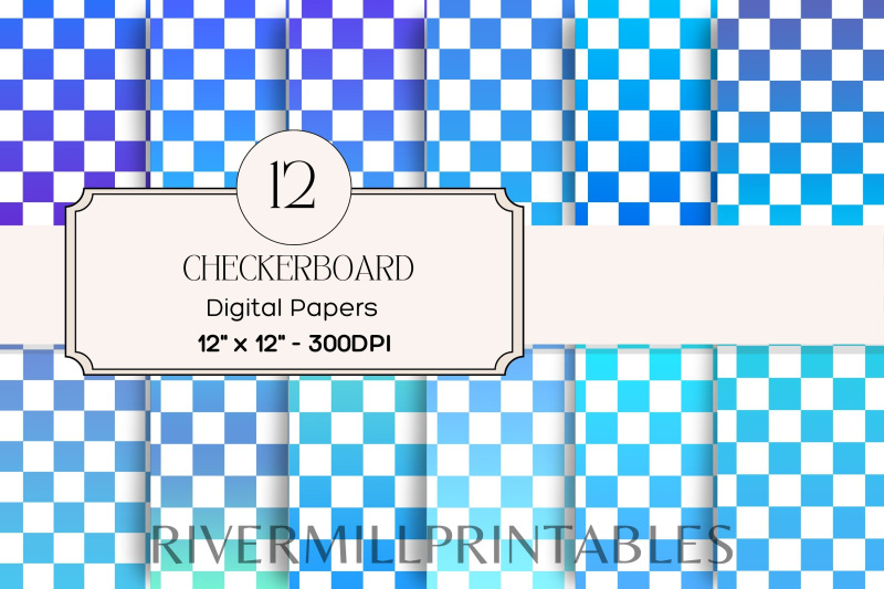 blue-checkerboard-background-digital-paper-pack